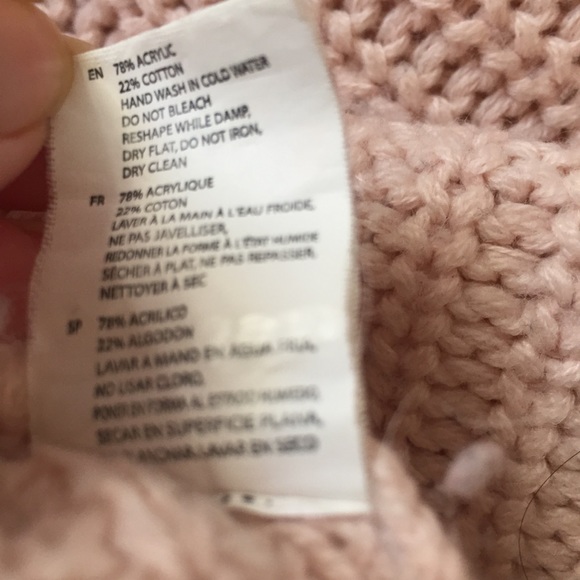 Baby light pink turtleneck knit long sleeve sweate - Picture 8 of 8